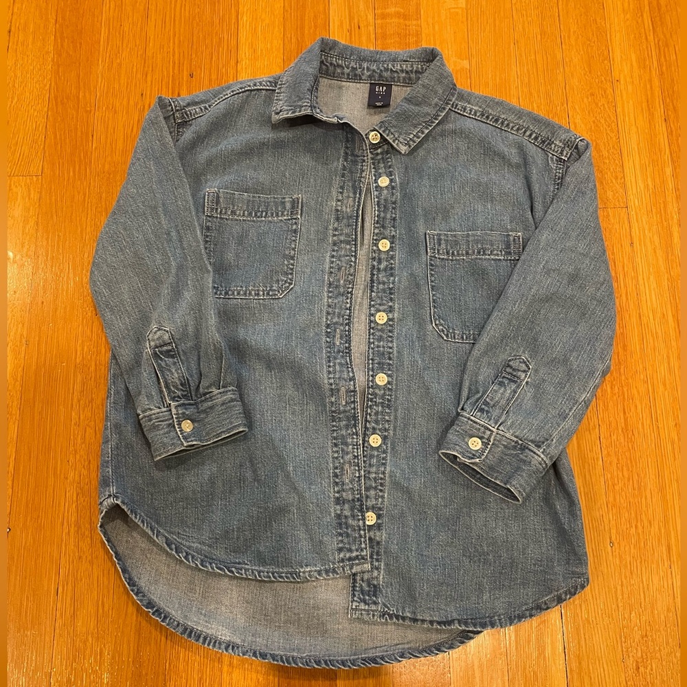 Oversized Gap Denim Button-Up